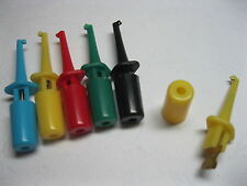 10 Set (50 pcs) Small Test Hook Clip for Multimeter 5 Color Bottom Open New picture