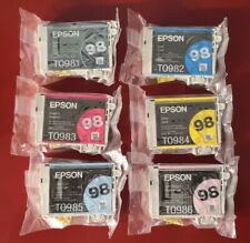 6 New Genuine Epson 98 High-capacity Ink T0981-T0986 Artisan 810/835/725/730/837 picture