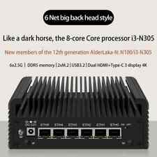2.5G Firewall Router 12th Gen Intel i3 N305 N100 6x i226-V Fanless Mini PC DDR5 picture
