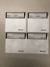 MICROSOFT PROJECT FOR WINDOWS VER 3.0, 5.25 FLOPPY SET - PREOWNED picture