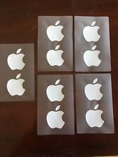 NEW White Apple Logo Sticker Decal - Genuine OEM - Set Of 5 - 10 Total Stickers picture