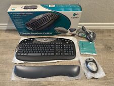 Logitech Cordless Optical Freedom Keyboard And Mouse Set TESTED WORKING picture