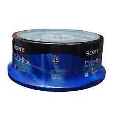 Sony DVD+R Double Layer 2.4-8x Discs 8.5 GB New Sealed 25 Pack picture