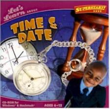 Let's Learn About Time & Date PC MAC CD teach kids about minutes seconds month picture