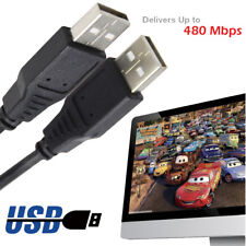 USB 2.0 Type A Male To Type A Male Extension Cable AM to AM Cord Black （3-10ft） picture