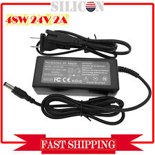 24V DC 2A Power Supply Adapter 100-240V AC Input 24 VDC 2Amp Output 5.5mm picture