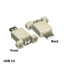 Kentek USB 2.0 A Panel-Mount Style Male/Female Port Saver Adapter PC Laptop HDD picture