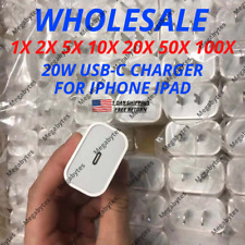 100x Lot 20W USB-C Fast Power Adapter Wall Charger For iPhone 14 13 12 11 XR 8 7 picture
