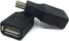 USB 2.0 Type a to Mini USB 5-Pin Type B Female/Male Adapter - 2 Pack, Bl picture