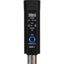 Talent BXR-1 XLR Bluetooth Audio Receiver with Rechargeable Battery and USB Cabl picture
