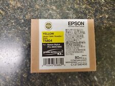 New in Box Exp 11-2021 Genuine Epson Pro 3800 3880 Yellow K3 Ink T5804 T580400 picture