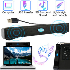Wired USB Computer Speakers Stereo Sound Bar With Clip For Desktop PC laptop picture