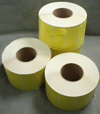 Lot of 4 ZEBRA 2.25 x 1.25 YELLOW Color Direct Thermal Labels picture