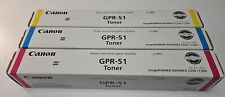 Set Of 3 Canon GPR-51 Toner Cartridge Set Cyan/Magenta/Yellow  Brand New  Sealed picture