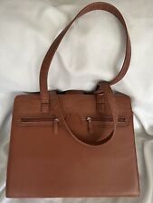 Buxton Brown Leather Laptop Briefcase Padded Laptop Bag 15 3/4” x 12 3/4