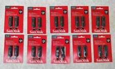 (Lot of 10) 2Pk SanDisk Cruzer Glide USB 2.0 Flash Drive 128GB SDCZ60-128G-AW462 picture