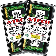 A-Tech 4GB 2 x 2GB PC2-6400 Laptop SODIMM DDR2 800 MHz Notebook Memory RAM 4G 2G picture
