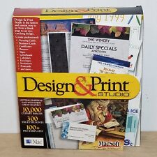 Design & Print Studio MacSoft Create Pro Graphics Business Cards & More Vtg New  picture