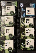 Lot Of 8 HP  60XL Black & 60 Tri Color Ink Cartridges. picture