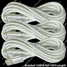 1/3Pack 10FT USB Fast Charger Cable For Apple iPhone 13 12 11 8 6 Charging Cord picture