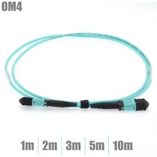 1 2 3 5 10M MPO/UPC Female to Female OM4 Multimode Fiber Optic Patch Cable Aqua picture