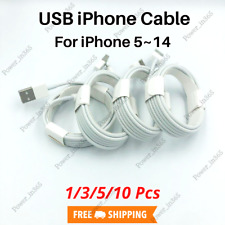 3/6FT USB Charger Cable Lot For iPhone 6 7 8 Plus X XR XS 11 12 13 14 Data Cord picture