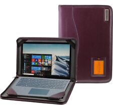 Broonel Contour Series Burgundy Leather Heavy Duty Zipped Case Laptop 16