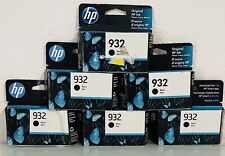 Lot of 6 GENUINE HP 932 Black Ink Cartridges CN057AN Sealed New picture