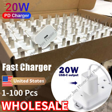 20W PD USB-C Power Adapter Fast Wall Charger For iPhone 14 13 12 8 Wholesale Lot picture