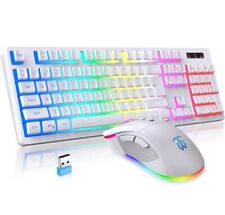 Full Size Wireless Gaming Keyboard and Mouse Combo, RGB Rechargeable 3000mAh picture