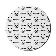 Ambesonne Black and White Round Non-Slip Rubber Modern Gaming Mousepad, 8
