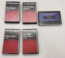 5 Timex Sinclair 1000 program cassettes, Power pack, Mixed Game Bag, untested picture