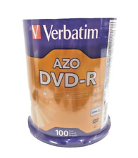 Verbatim DVD-R Discs 4.7GB 16x SPEED Spindle Silver 100-Pack BRAND NEW SEALED picture