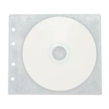 100 Non Woven White Refill CD/DVD Double-sided Sleeve Holds 2 Discs picture