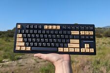 TKL Silent Gasket Mount Keyboard | Lubed Cream Yellow | Black & Yellow Keycaps picture