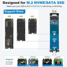 M.2 NGFF / NVMe SATA SSD to USB 3.2 External Case Hard Drive Enclosure Converter picture