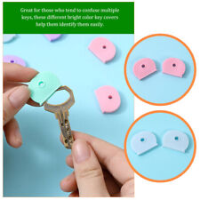  40 Pcs Decorative Key Covers Coding Rings for Keychains Silicone Caps picture