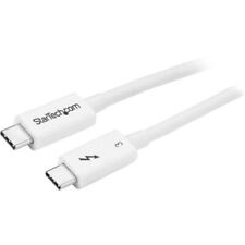StarTech.com Thunderbolt 3 Cable - 0.5m - 1 ft - White - 4K 60Hz - 40Gbps - Pass picture