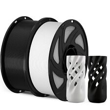 【Buy 1 Get 1 Free】1.75mm 2 Pack*1KG PLA Black White Bundle 3D Printer Filament picture