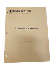 Vintage 1978 Digital Research Context Editor for CP/M Disk System User's Manual picture