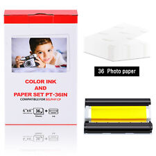 Fits Canon Selphy CP1300 1200 1000 KP-36IP Ink + 4X6 36 Sheets Photo Paper Set picture