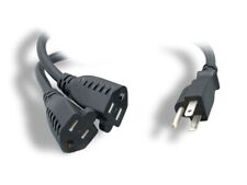 Monoprice Power Cord Splitter -  6 Feet - Black, NEMA 5-15P to 2x NEMA 5-15R picture