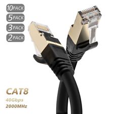 6FT Ultra-Speed Optical Fiber Cat 8 Ethernet Cable RJ45 Cord Pack of 1 2 3 5 LOT picture