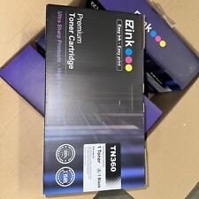TWO (2) EZink EZ Ink TN360 TN-360 Black Toner Cartridge NEW In BOX Lot Of 2 NIB picture