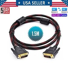 DVI-D to DVI-D Cable Dual Link 24+1 Male Video Cable Adapter Gold Plated 5FT picture