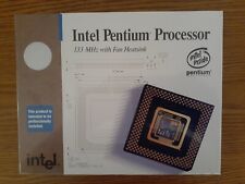Intel Pentium Processor 133 MHz With Fan Heatsink New Old Stock Factory Sealed picture
