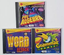 Davidson CD Rom Pre Algebra Math Blaster Mystery Word Attack Grammar Games New picture