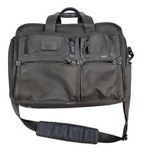 TUMI Alpha T-Pass 26541BH Travel Bag expandable Laptop Case Bag Brown Nylon picture