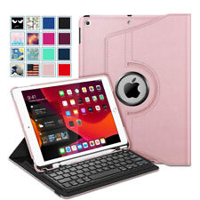360 Degree Rotating Keyboard Case with Pencil Holder for iPad 9th Gen 10.2