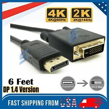 6 Feet Gold Plated DisplayPort DP to DVI-D Male Dual Link Cable Adapter 1080p picture